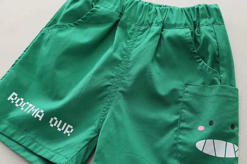 Clothing Sets Fashion Kids Boy Girls Clothes Children Summer Cartoon Dinosaur Vest Shorts 2Pcs/Set Infant Outfit Toddler Tracksuit 0-5 Years H241214