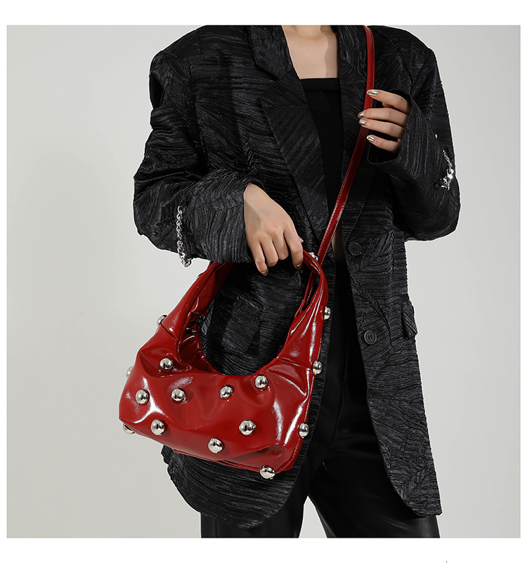 Basic Casual New Fashion Designer Multifunctional Rivet Bag Women's High-end Shoulder Bag Wallet Passport Bag