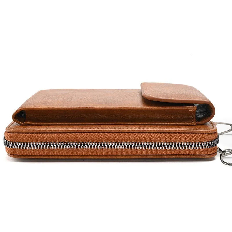 casual soft leather phone bag suitable for women with small and versatile pockets fashionable single shoulder cross body B 241213