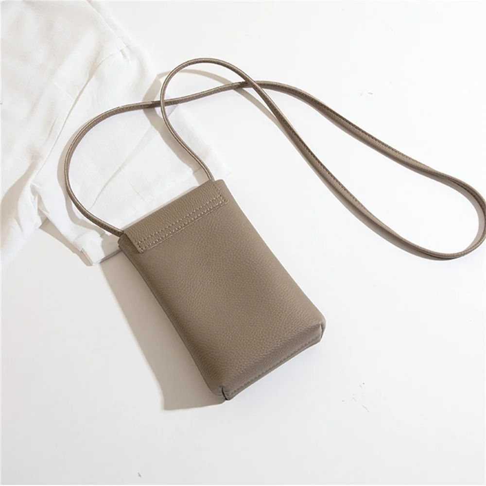 ISKYBOB Womens Wallet with Adjustable Belt Mini PU Leather Bag Mobile Phone Large Card Holder Handbag Money Bag Small Bag 241213