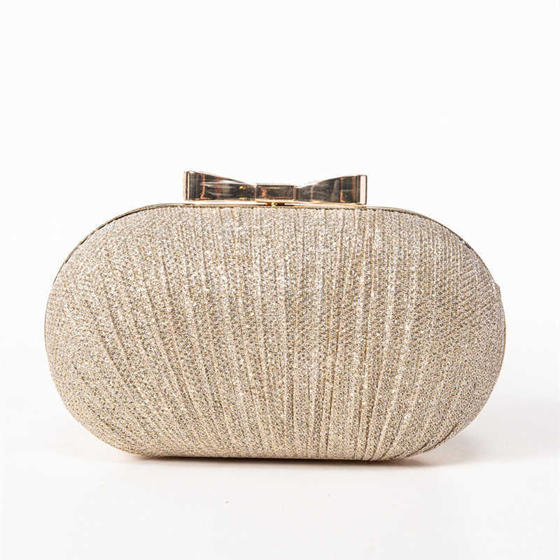 Clutch Bag Fresh and Sweet Bowknot Dinner Bag Bouncing Di Fine Flash Single Shoulder Bag Lady's Hand Messenger Bag 240920