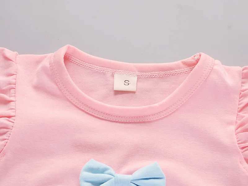 Clothing Sets Childrens Girls Clothes Summer New Baby Girl 1 2 3 4 Year Fashion Cute Vest Shorts 2Pcs/Sets Infant Outfits Kids Tracksuits H241214