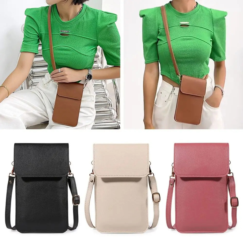 Womens mini bag touch screen mobile wallet PU leather handbag womens cross bag shoulder bag wallet 241213