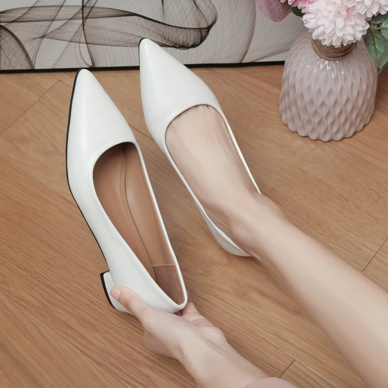 Womens dress shoes square toe shoes boat shoes low boots pump slip on womens shoes plus size 41 white wedding shoes Zapatos MUJI 241213