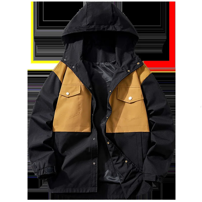 autumn mens outdoor interchangeable jacket mens multi pocket hooded windproof high-quality mens loose casual jacket 241214
