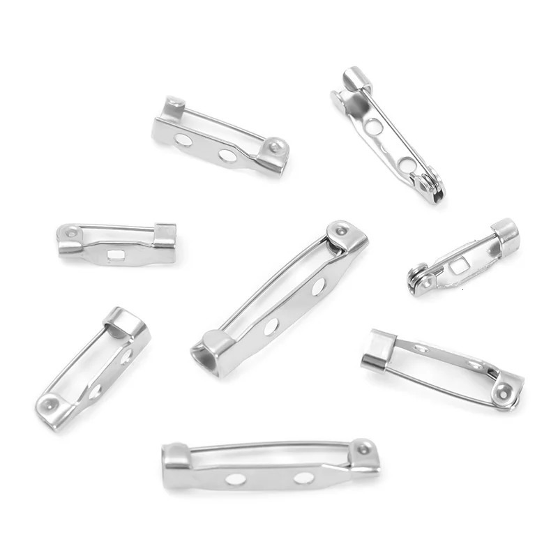 10 pieces and 20 of stainless steel bar pin brooch back safety for name tag making DIY craft badge 241210