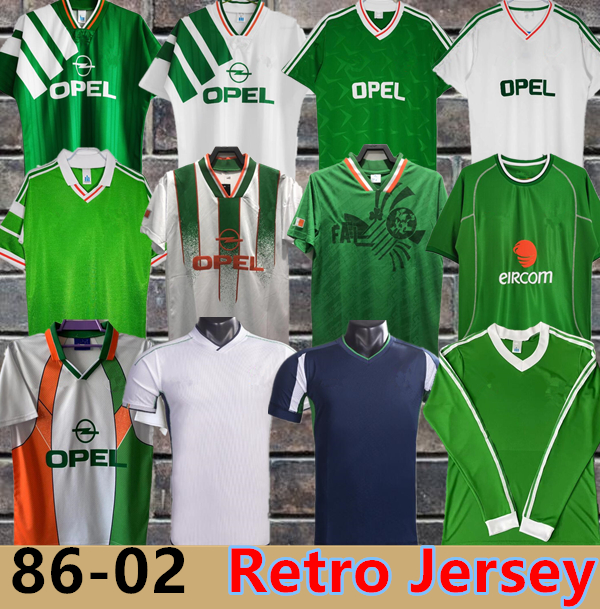 86 Ireland retro soccer jerseys home classic vintage Irish McGRATH Duff Keane STAUNTON HOUGHTON McATEER football shirt 88 92 93 94 96 1990 1994 1997 2002 1992 1993 1996