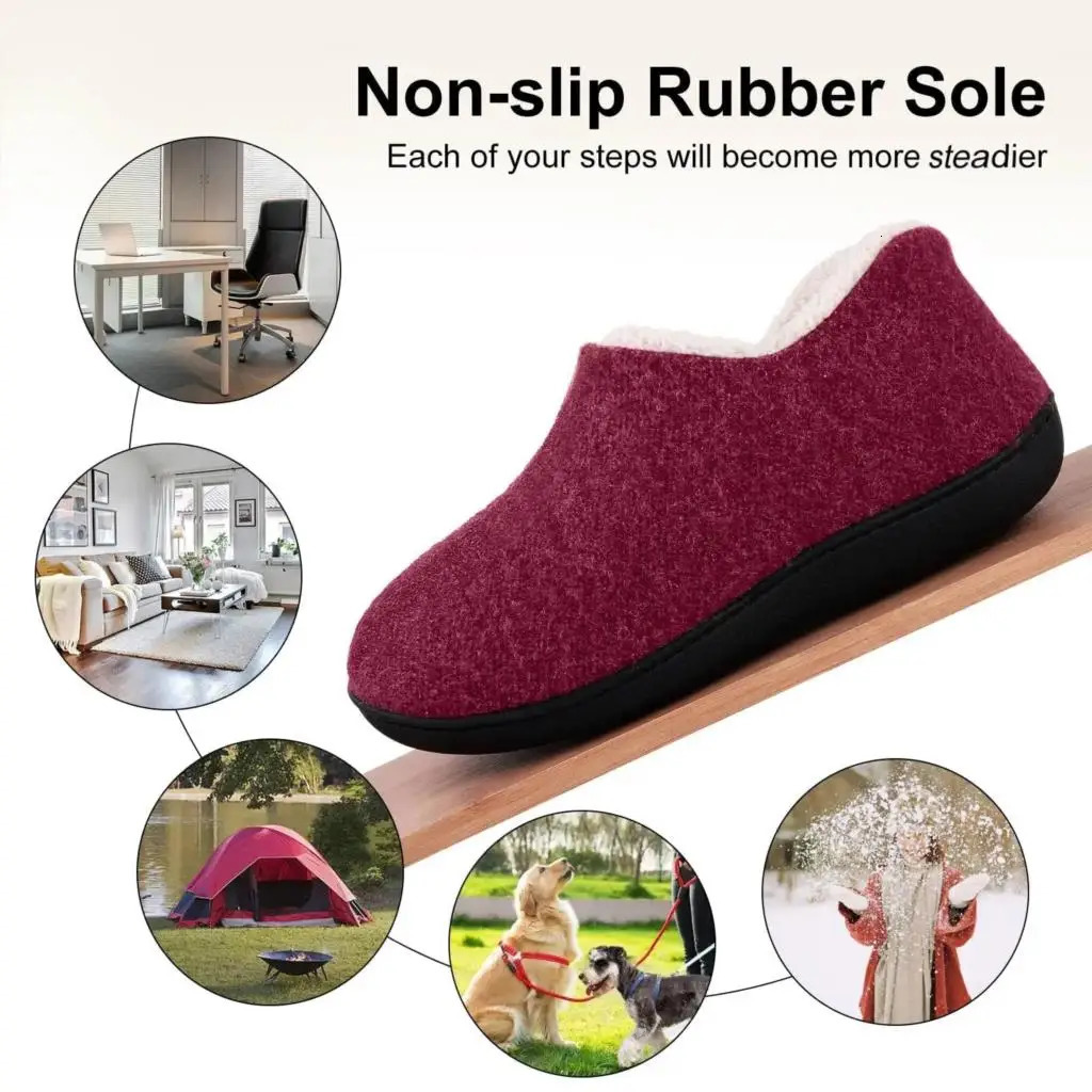 Crestar Women Winter Plush Slippers Outdoor Antiskid Warm Fashion Casual Soft Breathable House Slipper Cozy Shoes 241214