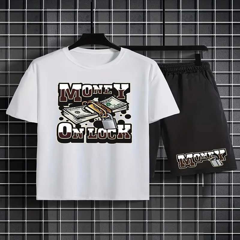 Clothing Sets Summer Baby Clothes Set Children Boy Characteristic Printed T-shirts and Shorts 2 Pieces Suit Kid Short Sleeve Top Bottom Outfit H241214