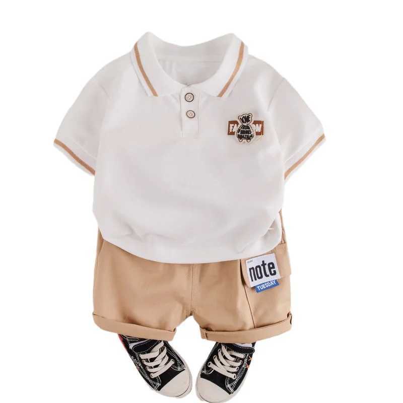 Clothing Sets New Children Summer Casual Clothes Suit Kids Boys Girls T-Shirt Short Pants 2pcs/set Kids Infant Coat Toddler Suit 0-5 Years H241214