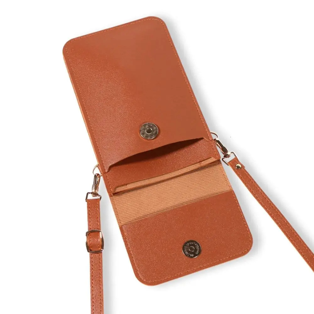Womens mini bag touch screen mobile wallet PU leather handbag womens cross bag shoulder bag wallet 241213