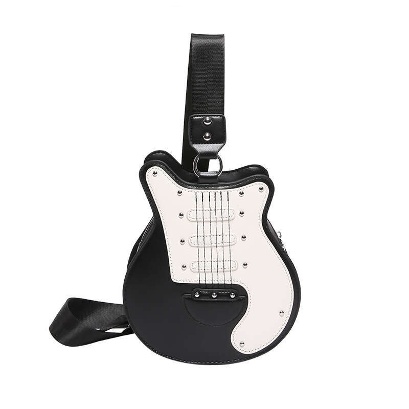 Bag fashion personality crossbody niche guitar shaped women's ins creative commuting shoulder bag 2024 new style chic elegant clothing