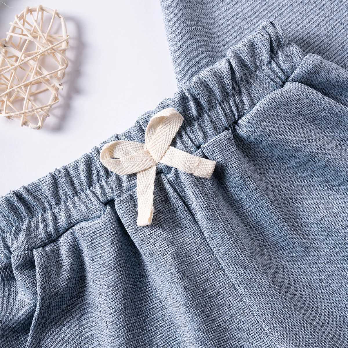 Clothing Sets Summer Toddler Boys Casual Sports Suit Childrens Short Sleeve Shorts 2pcs Solid Colour Simple Style Comfortable and Versatile H241214