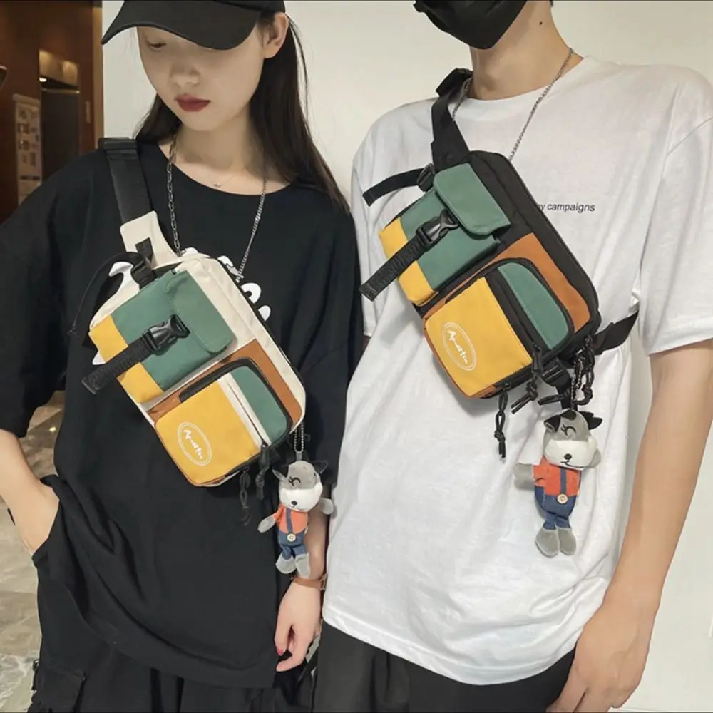 Nylon Men Chest Bag Large Capacity Chest Pack Casual Sling Bag Sports Male Shoulder Bag Outdoor Crossbody Bag 241214