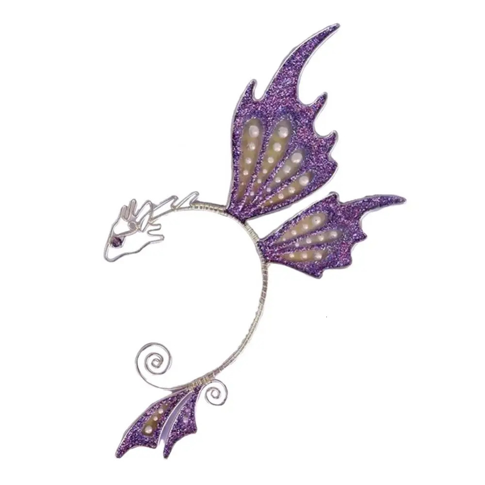 Women Fashion Earring No Piercing Butterfly Elf Clip Earrings Ear Cuff Girls Gift Creative Halloween Cosplay Elf Ear Clip 241214