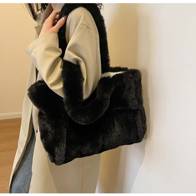Women's Designer Solid Color Plush Lightweight Shoulder Bag Large Capacity Outdoor Leisure Handbag Women's High-quality Hot Selling Bag Shop