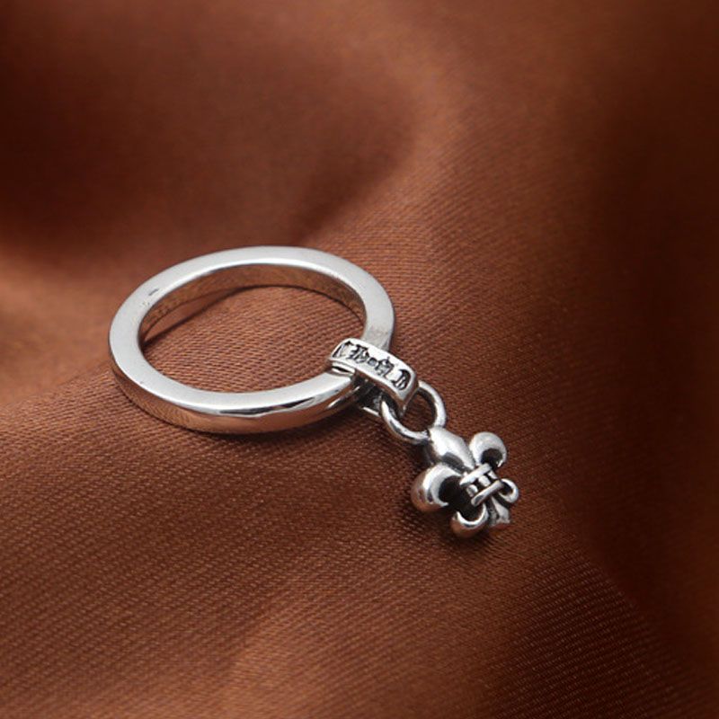 A114 S925 Sterling Silver Ring Personalized Punk Hip-hop Style Boat Anchor Letter Shaped Jewelry Gift for Lovers new
