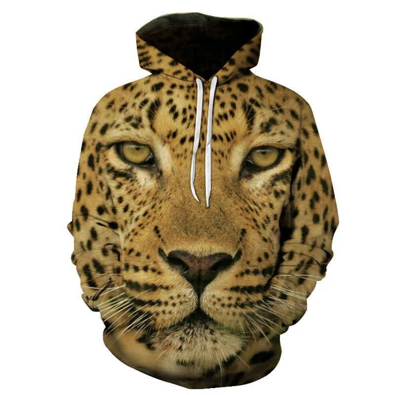 Natural animal leopard hoodie 3D cheetah print cheetah hoodie mens fashion sportswear hoodie mens clothing 241214