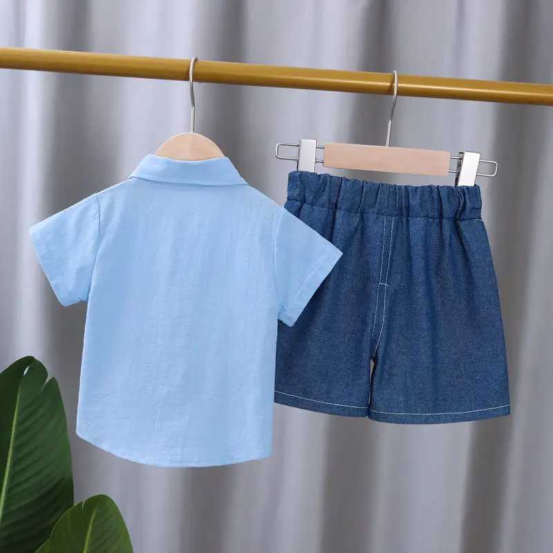 Clothing Sets Summer Casual Newborn Baby Boy Toddler Causal Clothes Cartoon Car Shirt Tops Pants 2Pcs/sets Cotton Kids Outfits Clothing Suit H241214
