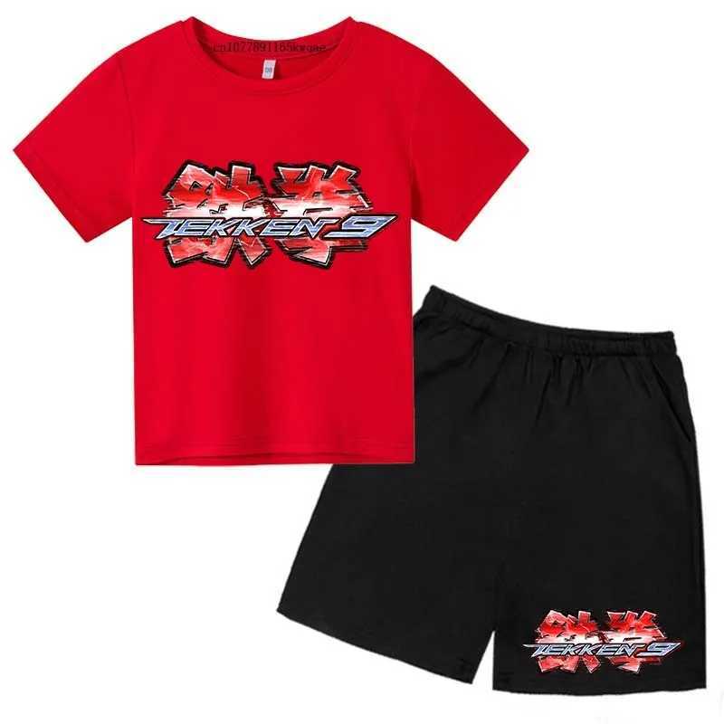Clothing Sets TEKKEN Kids Summer Hot Game Print T-shirts+Pants 2pcs Sporty Suits 2-13 Years Boys Girls Casual Outfits Sets Children Clothes H241214