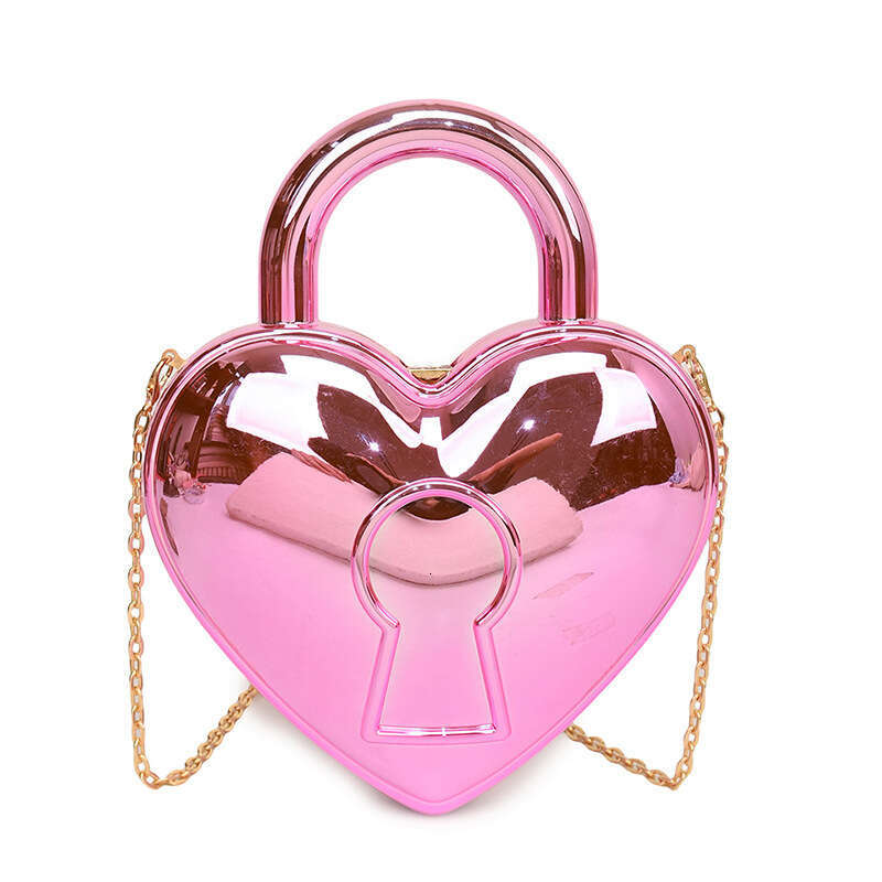 Acrylic box niche women's chain crossbody bag internet celebrity love heart mouth red envelope 2024 temperament versatile new trendy clothing ins
