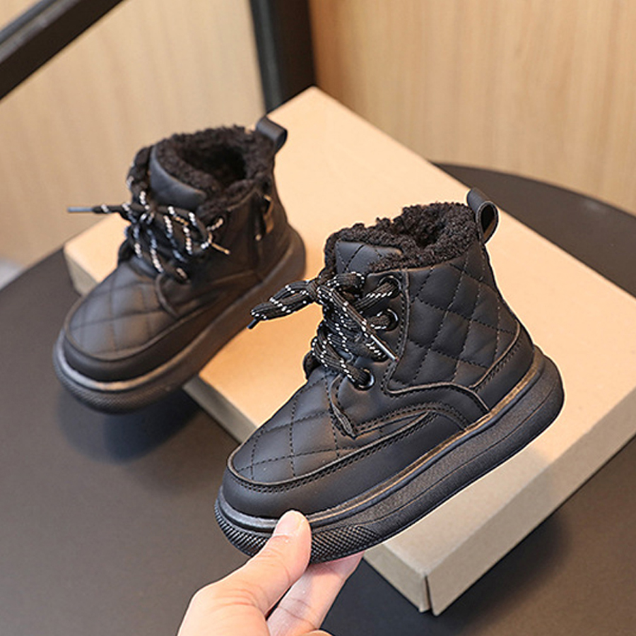 Kids Snow Boots for Boys Girls High Quality Winter Plus Plush Warm Waterproof Children Cotton Sport Shoes Happysteps Sneakers Baby Ankle Snow Boots 21