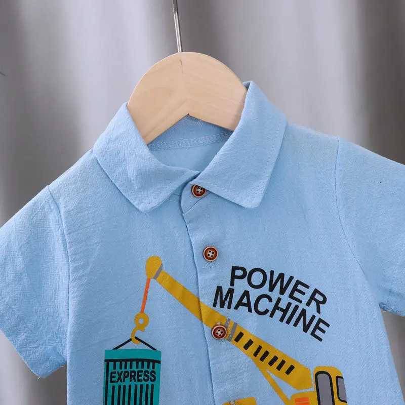Clothing Sets Summer Casual Newborn Baby Boy Toddler Causal Clothes Cartoon Car Shirt Tops Pants 2Pcs/sets Cotton Kids Outfits Clothing Suit H241214