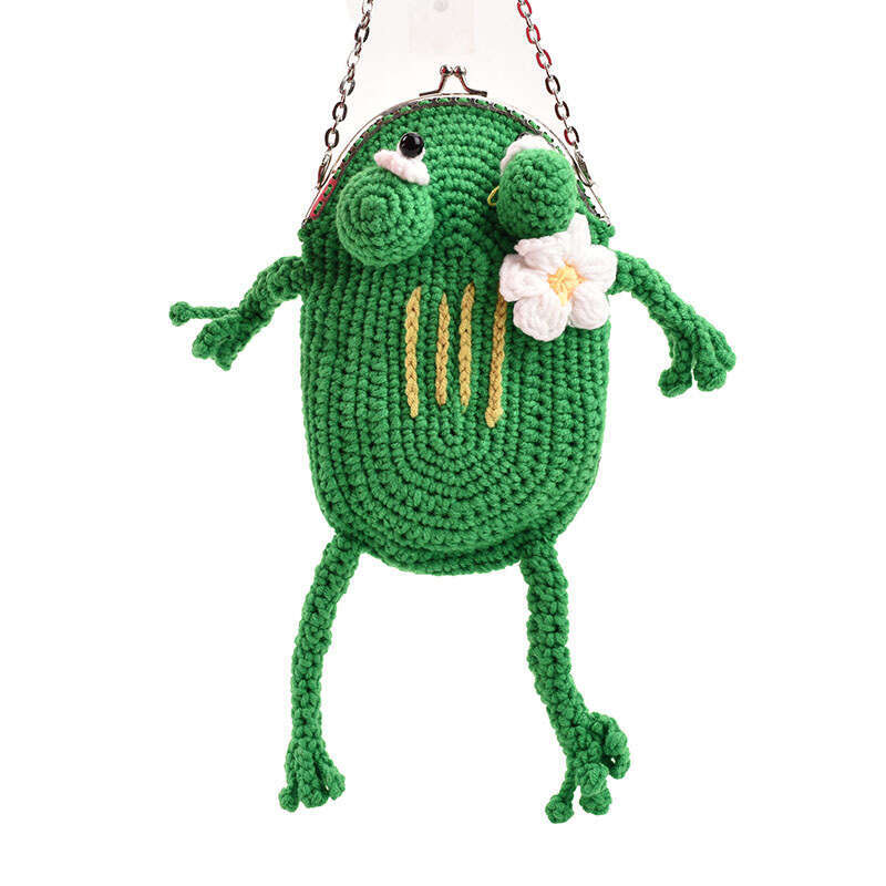 Internet celebrity small women's Instagram super hot single shoulder knitted mobile phone bag, niche design, chain crossbody, red envelope, 2024 