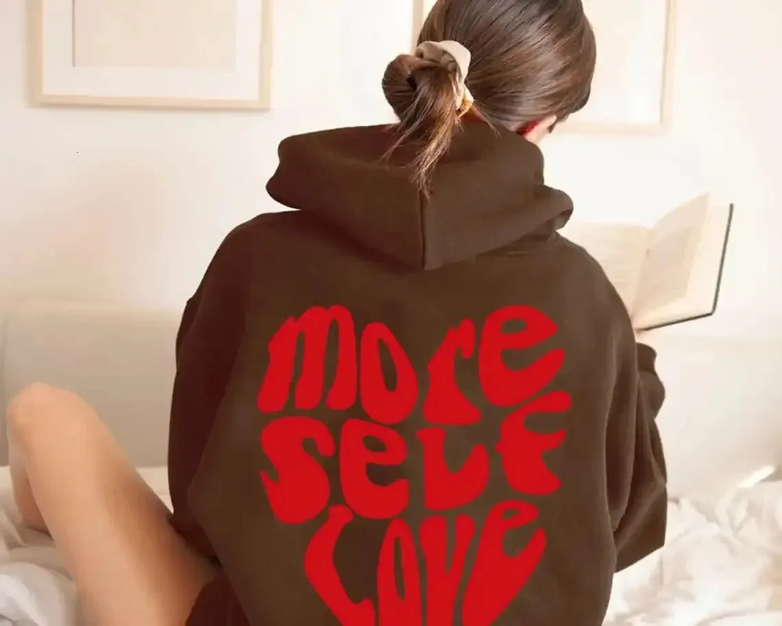 Simple Letter Casual Sports Hoodie High Quality Gothic European and American Printed Hoodie Long Sleeve 241214