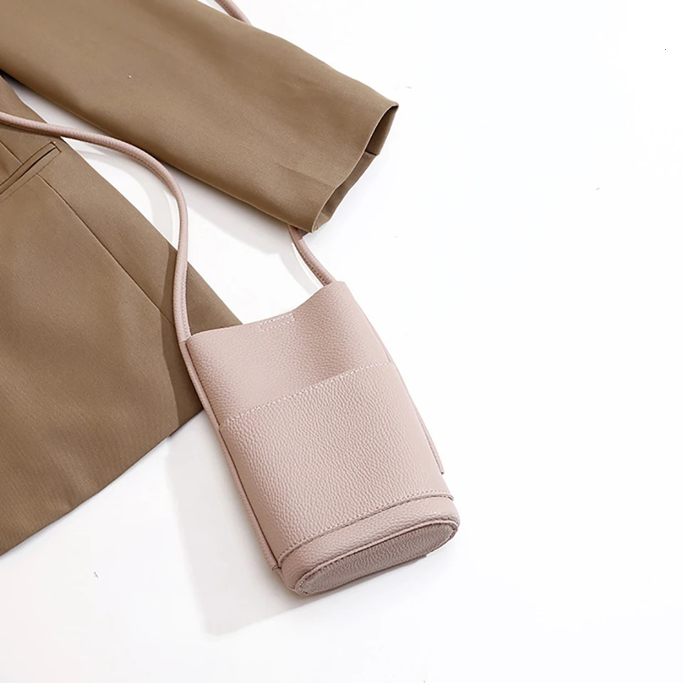 High quality soft Pu leather womens mobile phone bag portable ten font small pocket fashion version shopping mobile phone bag 241213