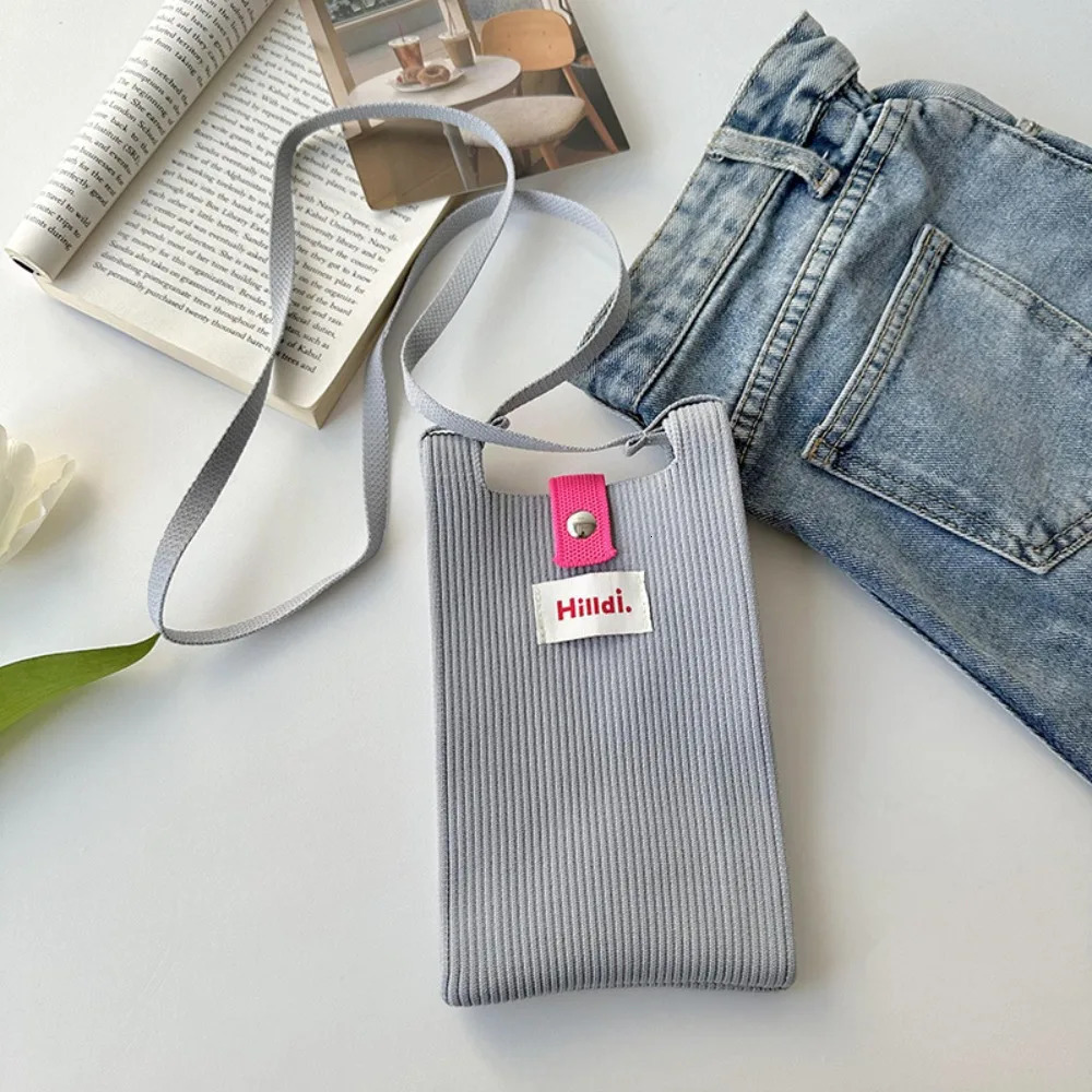 Fashionable and simple knitted mobile phone bag shoulder bag mini coin wallet handbag casual messenger bag summer beach bag 241213
