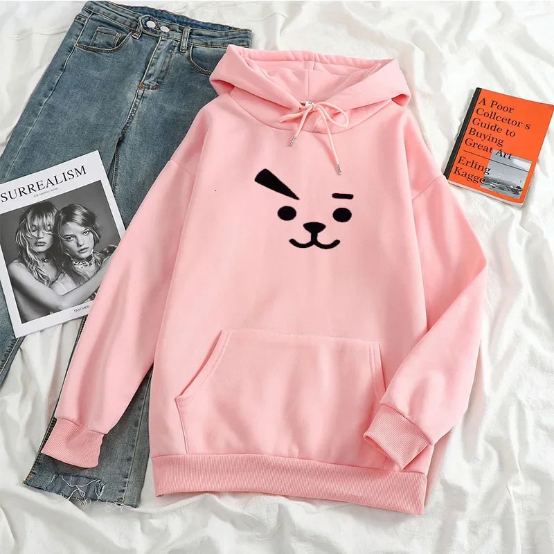 Korean KPOP Bangtan Band Members Color Expression Print Hoodies Women Harajuku Boy And Girls Hoodie Sport Casual Sweatshirt Tops 241214
