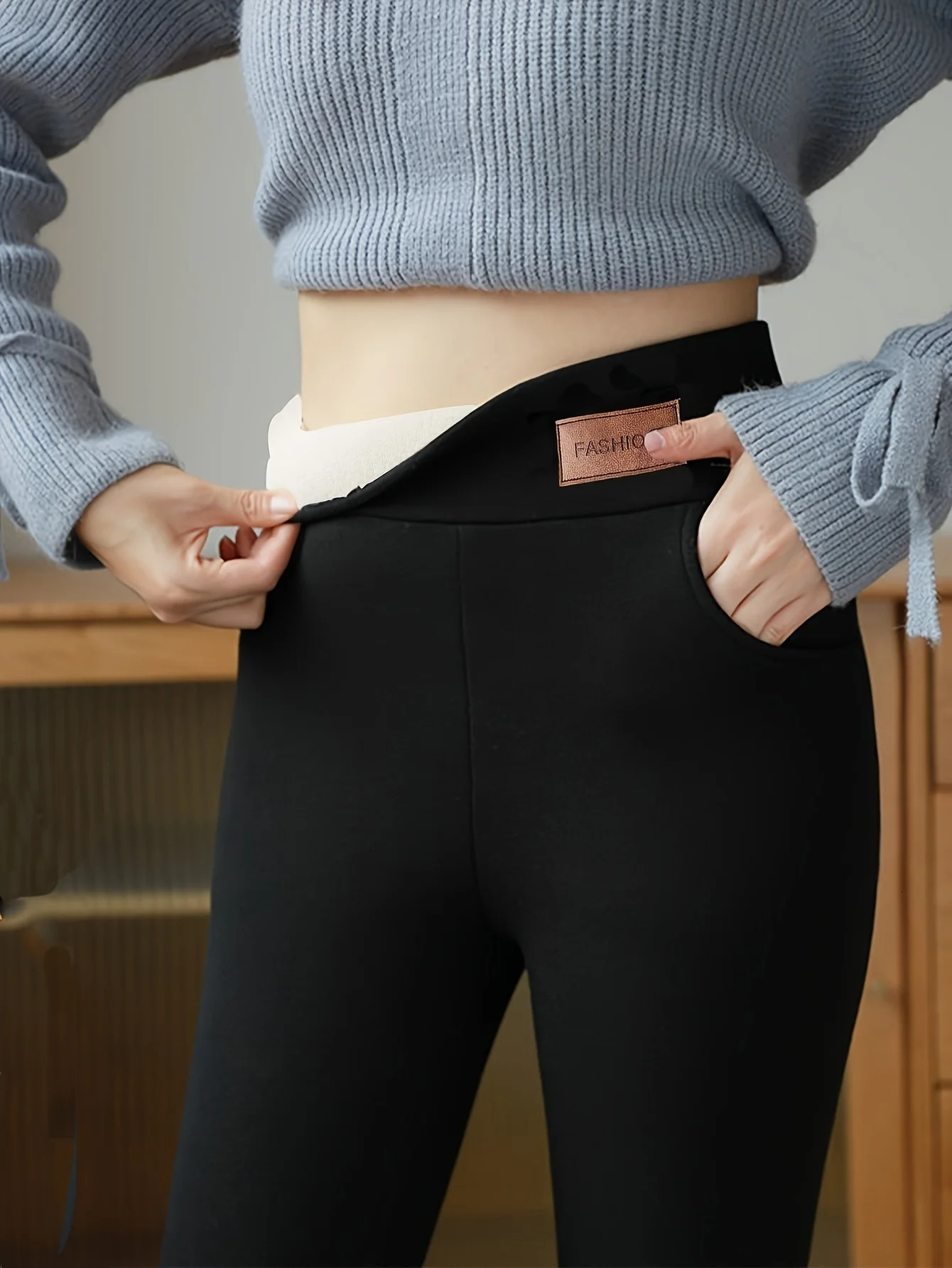 Winter Warm leggings for women With Pocket Plush highwaisted thermal pants 241203