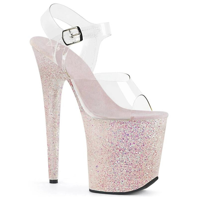 BBZAI New Pattern Superior Quality Super High Heel Ladies Shoes 20Cm Sexy Thin Heels Nightclub Sandals Waterproof 10Cm 34-45 46