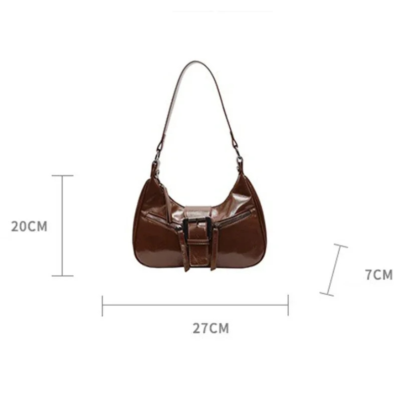 Y2K Small Retro Womens Underwear Cross Bag Retro Belt PU Leather Shoulder Bag Womens Fashion Handbag 241213
