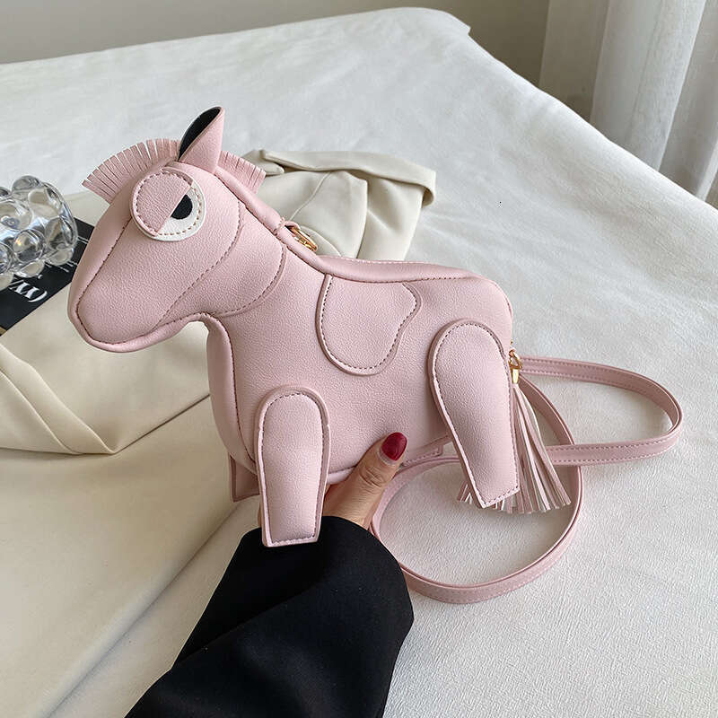 Personalized bag for women, Instagram creative doll, pony shoulder crossbody niche mobile phone small square bag, 2024 new casual fashion trend clothi