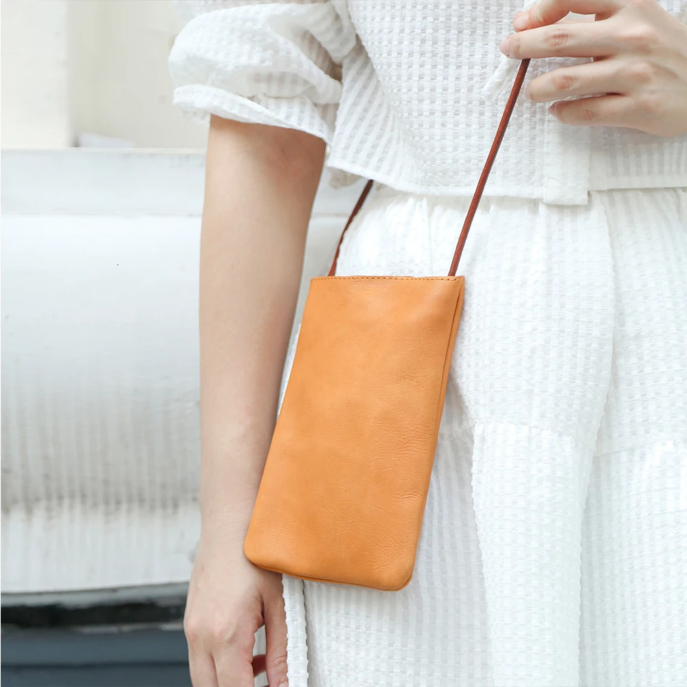JOGUJOS Genuine Leather Women Shoulder Crossbody Bags Small Handbag Ladies CellPhone Bag Simple Style Messenger Bag Phone Pouch 241213