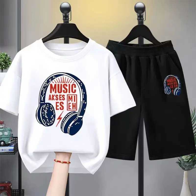 Clothing Sets Summer Baby Girls Clothes Set Children Boy Letter Printed T-shirts and Shorts 2pcs Suit Kid Casual Top Bottom Outfits tracksuits H241214