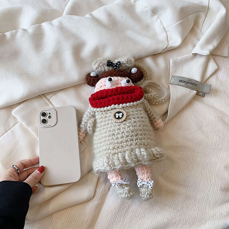 Internet celebrity, super hot yarn crochet phone women's finished bag, ins trendy cool big mouth girl, one shoulder crossbody bag wholesale, 2024