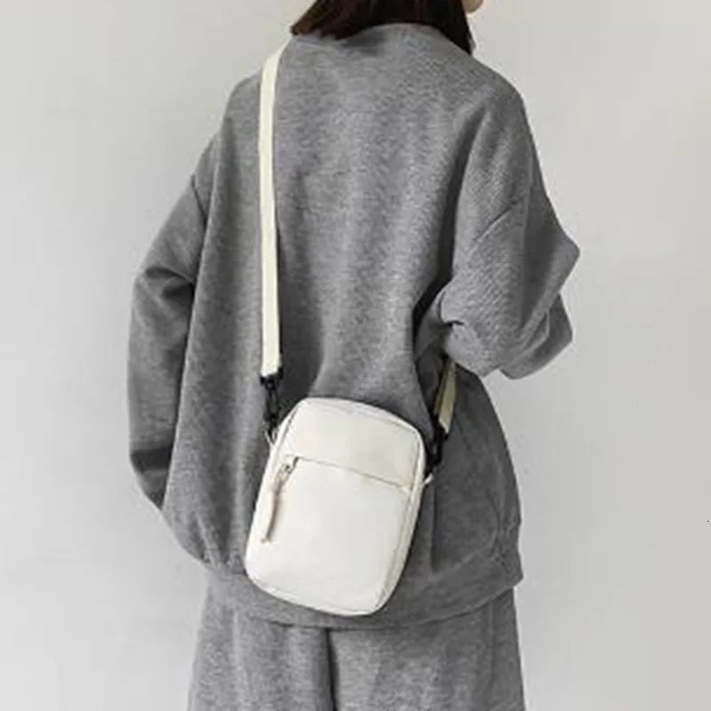 Womens cross body bag casual mens small shoulder bag solid color student phone bag mini bag 241213