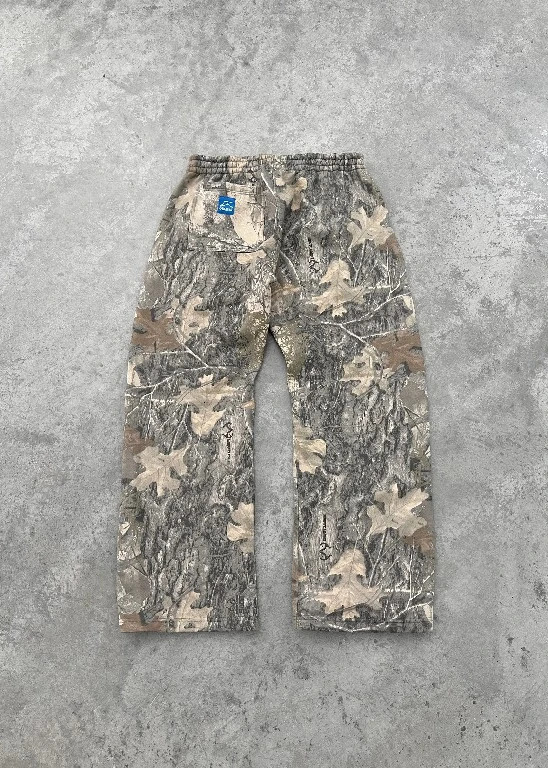 Streetwear Retro Camo Sweatpants Y2K Mens Harajuku Gothic Hip Hop Tactical Leaf Loose Elastic Waist Jogging Casual Pants 241214
