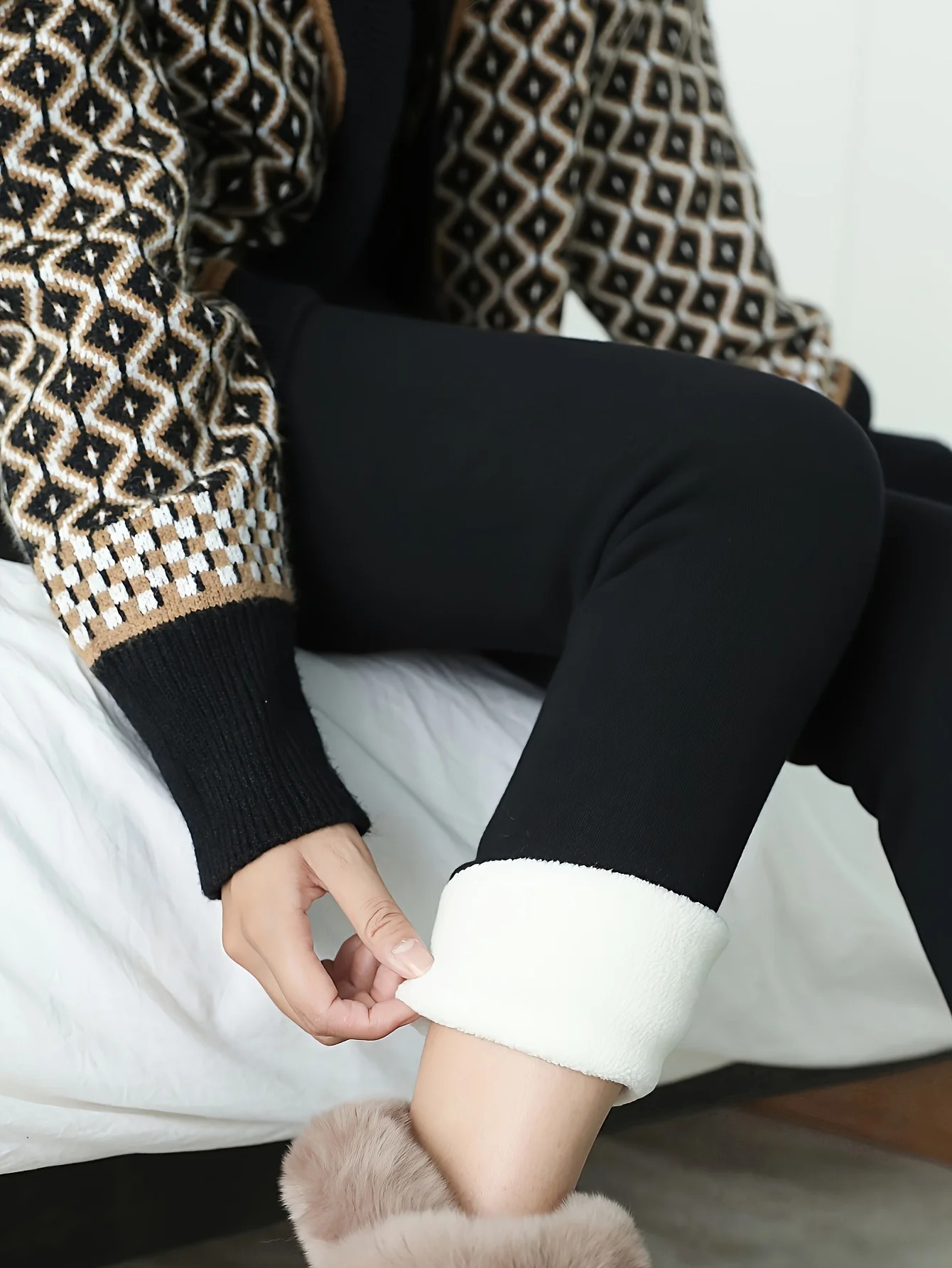 Winter Warm leggings for women With Pocket Plush highwaisted thermal pants 241203