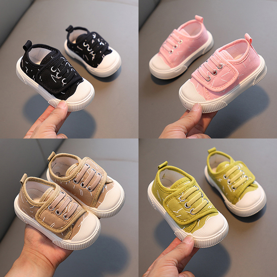 Children Flat Canvas Shoes Toddler Infant Boy Sneakers Girl Candy Color Casual Shoes Happysteps Baby Kids Breathable Soft Leisure Shoes Sizes 17-28