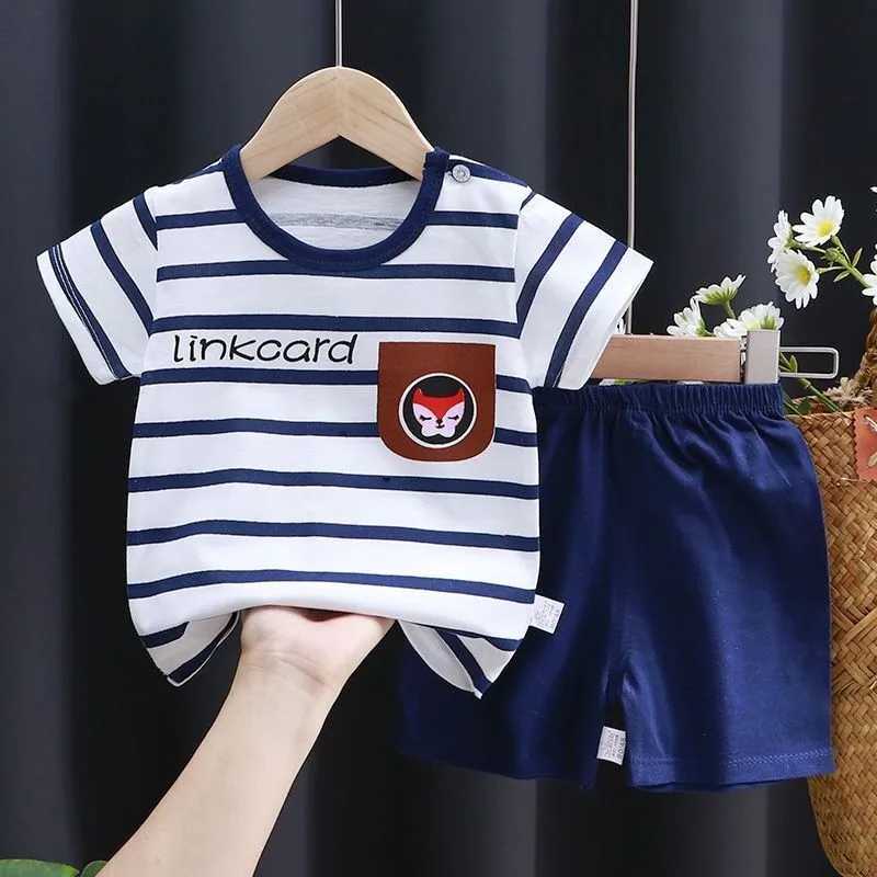 Clothing Sets Casual Fashion Tshirt+Shorts 2 Piece/Set For Boys Child Crewneck Tops Hot Selling Summer Clothes Baby Short Sleeve Tracksuits H241214