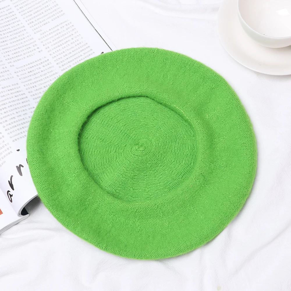 Autumn and Winter Felt Beret Womens Fashion French Painter Hat Girls Solid Color Multi Flat 241210