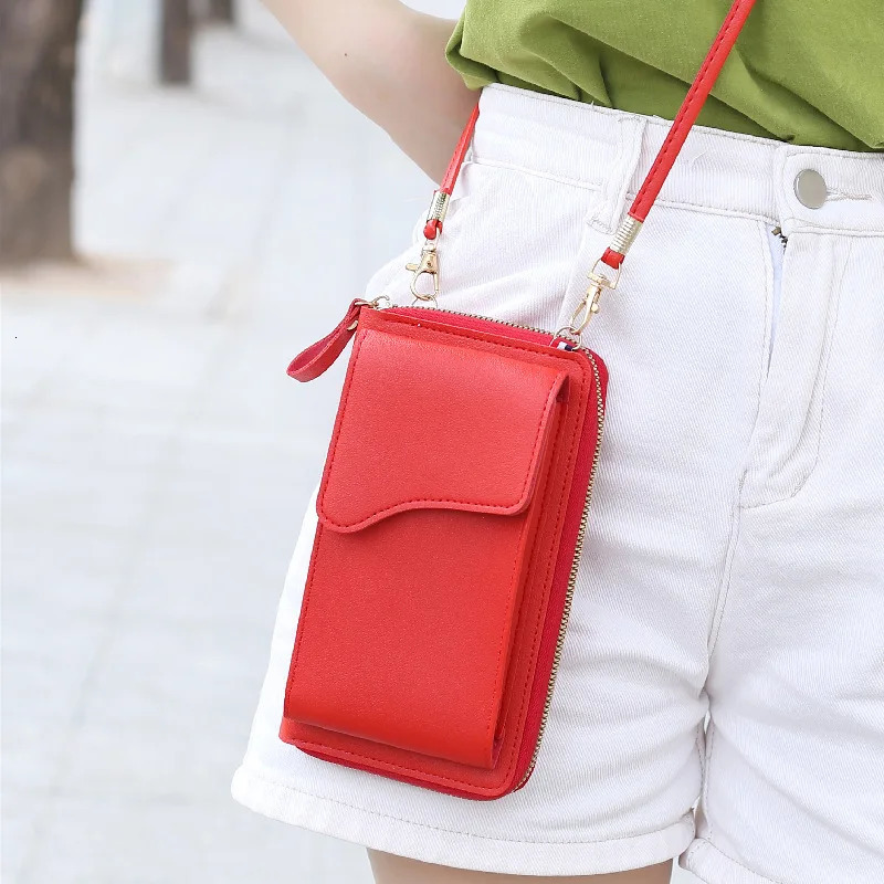 Womens Small Crossbody Shoulder Bags PU Leather Female Cell Phone Pocket Bag Ladies Purse Card Clutches Wallet Messenger Bags 241213