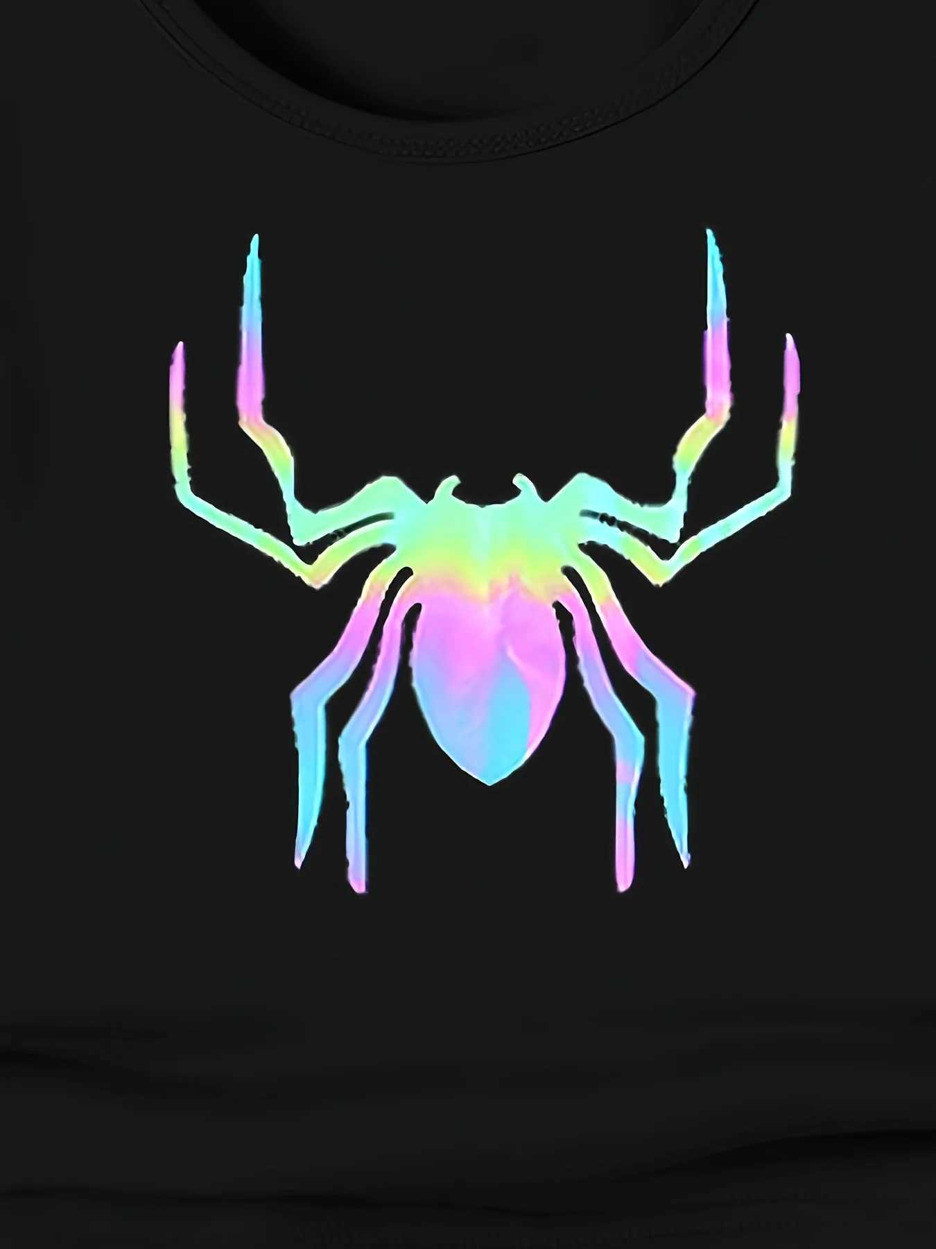 Clothing Sets Summer Baby Boy Clothes Set Kid Girls Cartoon Colorful Spider Printed T-Shirts And Shorts 2pcs Suit Children Top Bottom Outfits H241214