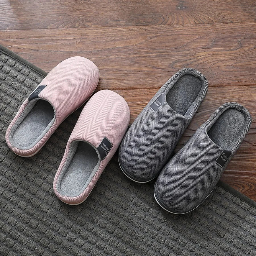 Mens Winter Home Slippers Casual Shoes Soft And Warm Indoor Bedroom Anti Slip Flat Couples Floor 241214