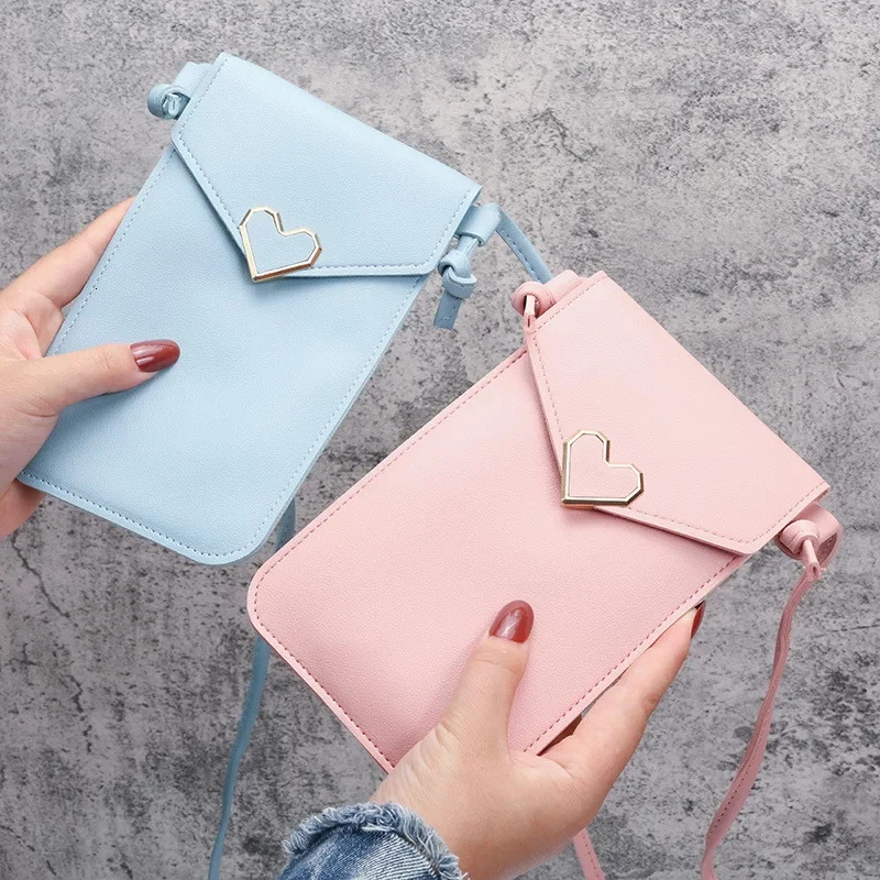 Universal PU leather phone case shoulder bag wallet phone case neck strap 241213