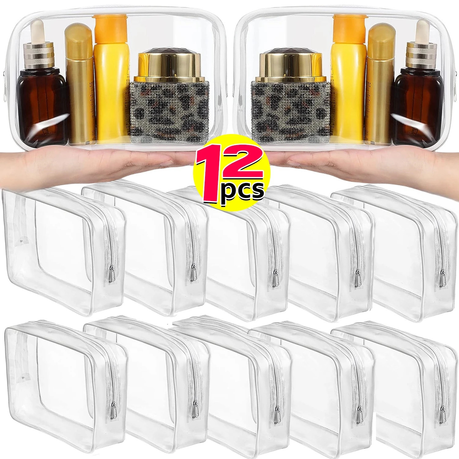 Transparent PVC Storage Travel Organizer Transparent Makeup Bag Beauty Makeup Bag Beauty Makeup Bag Wholesale 241212